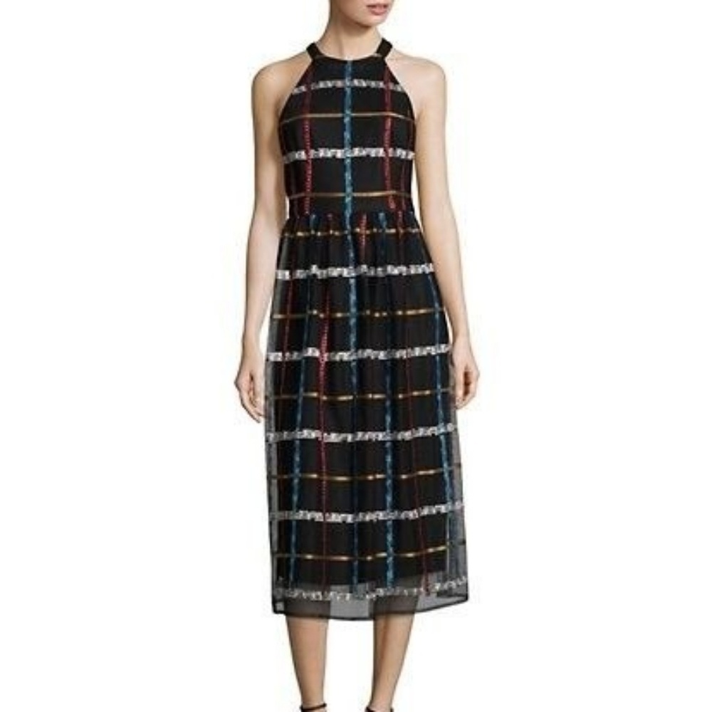 ♡Nicole Miller♡ Embroidered mesh dress